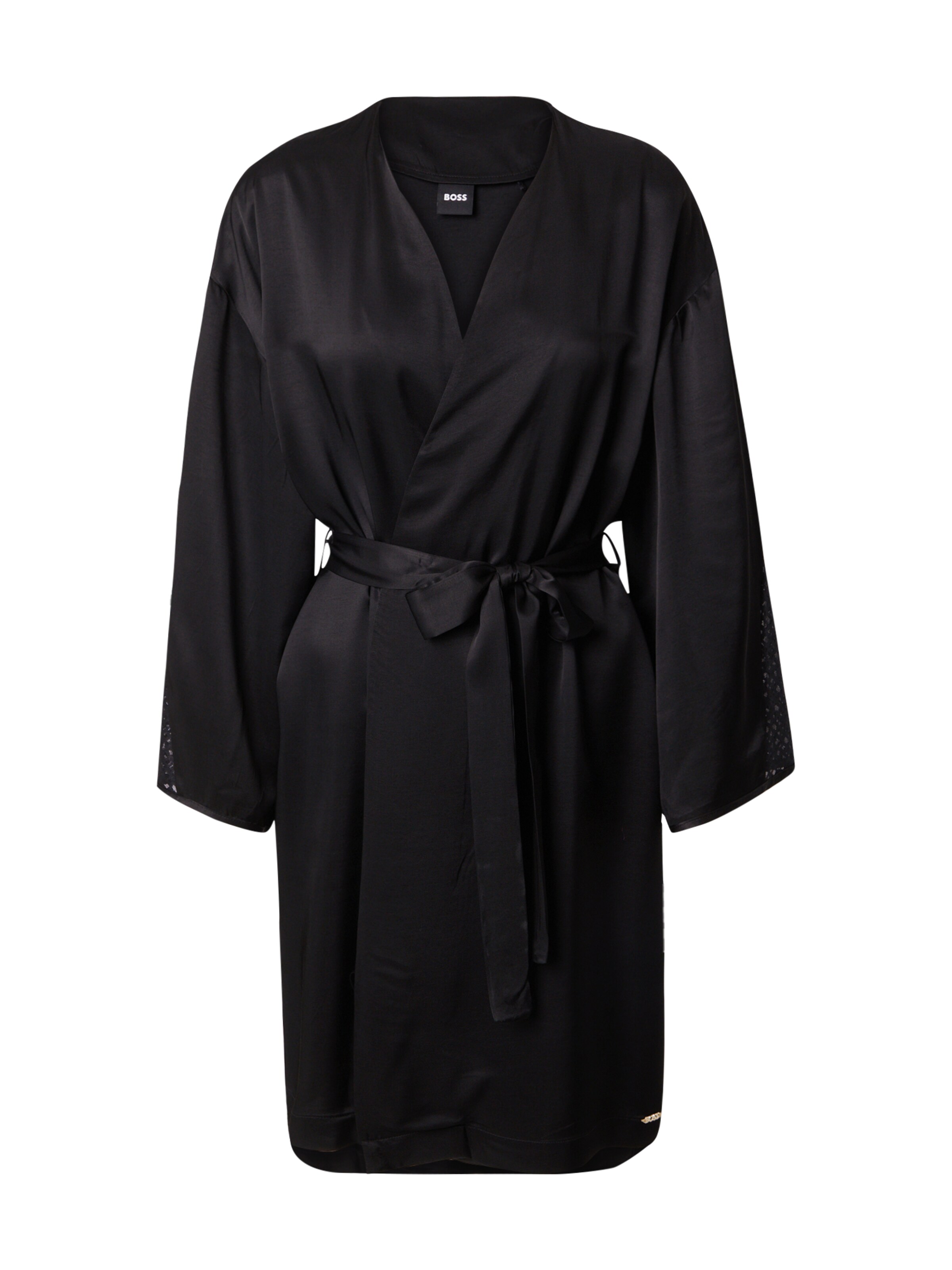 DEWUFAFA Men's silk robe, nightgown and shorts two-piece suit, summer thin  long-sleeved nightgown, men's plus size bathrobe (Color : Black 2, Size :  5X-Large) : Amazon.co.uk: Fashion